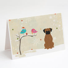 Load image into Gallery viewer, Christmas Presents between Friends Boxer - Brindle Greeting Cards -  Blank Note Cards – 8-Pack of Artist-Designed Cards with Envelopes