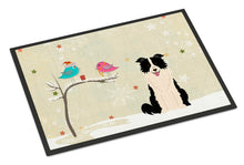 Load image into Gallery viewer, Christmas Presents between Friends Border Collie Black White Doormat - 24x36 Decorative Floor Mat – Indoor/Outdoor Rug with Artistic Flair BB2590JMAT