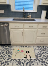 Load image into Gallery viewer, Christmas Presents between Friends Border Collie Black White Machine Washable Memory Foam Mat BB2590RUG