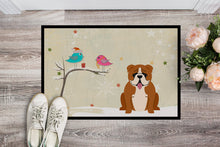 Load image into Gallery viewer, Christmas Presents between Friends English Bulldog Red White Doormat - 24x36 Decorative Floor Mat – Indoor/Outdoor Rug with Artistic Flair BB2592JMAT