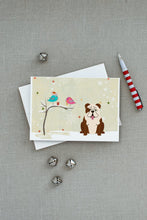 Load image into Gallery viewer, Christmas Presents between Friends English Bulldog Greeting Cards -  Blank Note Cards – 8-Pack of Artist-Designed Cards with Envelopes
