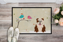 Load image into Gallery viewer, Christmas Presents between Friends English Bulldog Brindle White Doormat - 24x36 Decorative Floor Mat – Indoor/Outdoor Rug with Artistic Flair BB2593JMAT