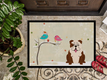 Load image into Gallery viewer, Christmas Presents between Friends English Bulldog Brindle White Doormat - 24x36 Decorative Floor Mat – Indoor/Outdoor Rug with Artistic Flair BB2593JMAT