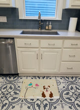 Load image into Gallery viewer, Christmas Presents between Friends English Bulldog Brindle White Machine Washable Memory Foam Mat BB2593RUG
