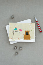 Load image into Gallery viewer, Christmas Presents between Friends English Bulldog - Red Greeting Cards -  Blank Note Cards – 8-Pack of Artist-Designed Cards with Envelopes