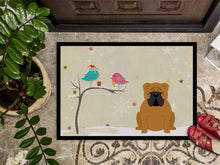 Load image into Gallery viewer, Christmas Presents between Friends English Bulldog Red Doormat - 24x36 Decorative Floor Mat – Indoor/Outdoor Rug with Artistic Flair BB2594JMAT