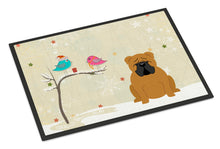 Load image into Gallery viewer, Christmas Presents between Friends English Bulldog Red Doormat - 24x36 Decorative Floor Mat – Indoor/Outdoor Rug with Artistic Flair BB2594JMAT