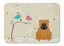 Load image into Gallery viewer, Christmas Presents between Friends English Bulldog Red Machine Washable Memory Foam Mat BB2594RUG