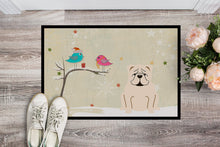 Load image into Gallery viewer, Christmas Presents between Friends English Bulldog White Doormat - 24x36 Decorative Floor Mat – Indoor/Outdoor Rug with Artistic Flair BB2595JMAT