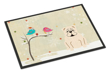Load image into Gallery viewer, Christmas Presents between Friends English Bulldog White Doormat - 24x36 Decorative Floor Mat – Indoor/Outdoor Rug with Artistic Flair BB2595JMAT