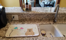 Load image into Gallery viewer, Christmas Presents between Friends English Bulldog Fawn Dish Drying Mat – Absorbent, Artistic Kitchen Essentials BB2596DDM