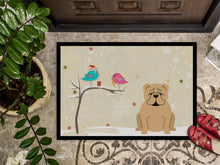 Load image into Gallery viewer, Christmas Presents between Friends English Bulldog Fawn Doormat - 24x36 Decorative Floor Mat – Indoor/Outdoor Rug with Artistic Flair BB2596JMAT