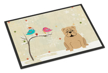 Load image into Gallery viewer, Christmas Presents between Friends English Bulldog Fawn Doormat - 24x36 Decorative Floor Mat – Indoor/Outdoor Rug with Artistic Flair BB2596JMAT