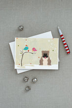 Load image into Gallery viewer, Christmas Presents between Friends English Bulldog - Grey Brindle Greeting Cards -  Blank Note Cards – 8-Pack of Artist-Designed Cards with Envelopes