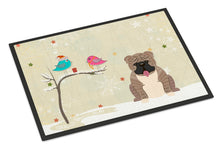 Load image into Gallery viewer, Christmas Presents between Friends English Bulldog Grey Brindle  Doormat - 24x36 Decorative Floor Mat – Indoor/Outdoor Rug with Artistic Flair BB2598JMAT
