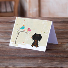 Load image into Gallery viewer, Christmas Presents between Friends Dachshund - Wire - Black Greeting Cards -  Blank Note Cards – 8-Pack of Artist-Designed Cards with Envelopes