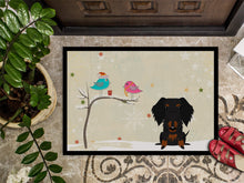 Load image into Gallery viewer, Christmas Presents between Friends Wire Haired Dachshund Black Tan Doormat - 24x36 Decorative Floor Mat – Indoor/Outdoor Rug with Artistic Flair BB2599JMAT