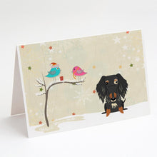 Load image into Gallery viewer, Christmas Presents between Friends Dachshund - Wire - Dapple Greeting Cards -  Blank Note Cards – 8-Pack of Artist-Designed Cards with Envelopes