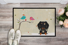 Load image into Gallery viewer, Christmas Presents between Friends Wire Haired Dachshund Dapple Doormat - 24x36 Decorative Floor Mat – Indoor/Outdoor Rug with Artistic Flair BB2600JMAT