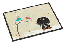 Load image into Gallery viewer, Christmas Presents between Friends Wire Haired Dachshund Dapple Doormat - 24x36 Decorative Floor Mat – Indoor/Outdoor Rug with Artistic Flair BB2600JMAT