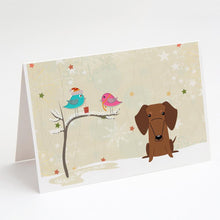 Load image into Gallery viewer, Christmas Presents between Friends Dachshund - Red Greeting Cards -  Blank Note Cards – 8-Pack of Artist-Designed Cards with Envelopes