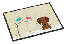 Load image into Gallery viewer, Christmas Presents between Friends Dachshund Red Brown Doormat - 24x36 Decorative Floor Mat – Indoor/Outdoor Rug with Artistic Flair BB2602JMAT