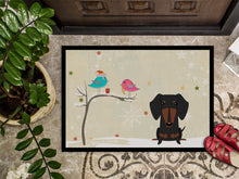Load image into Gallery viewer, Christmas Presents between Friends Dachshund Black Tan Doormat - 24x36 Decorative Floor Mat – Indoor/Outdoor Rug with Artistic Flair BB2604JMAT