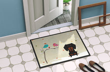Load image into Gallery viewer, Christmas Presents between Friends Dachshund Black Tan Doormat - 24x36 Decorative Floor Mat – Indoor/Outdoor Rug with Artistic Flair BB2604JMAT