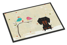 Load image into Gallery viewer, Christmas Presents between Friends Dachshund Black Tan Doormat - 24x36 Decorative Floor Mat – Indoor/Outdoor Rug with Artistic Flair BB2604JMAT