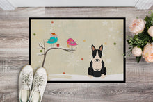Load image into Gallery viewer, Christmas Presents between Friends Bull Terrier Black White Doormat - 24x36 Decorative Floor Mat – Indoor/Outdoor Rug with Artistic Flair BB2605JMAT