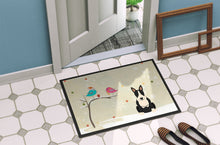 Load image into Gallery viewer, Christmas Presents between Friends Bull Terrier Black White Doormat - 24x36 Decorative Floor Mat – Indoor/Outdoor Rug with Artistic Flair BB2605JMAT