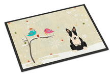 Load image into Gallery viewer, Christmas Presents between Friends Bull Terrier Black White Doormat - 24x36 Decorative Floor Mat – Indoor/Outdoor Rug with Artistic Flair BB2605JMAT