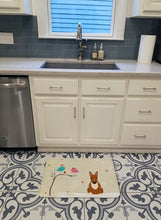 Load image into Gallery viewer, Christmas Presents between Friends Bull Terrier Red Machine Washable Memory Foam Mat BB2606RUG