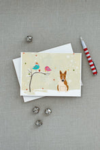 Load image into Gallery viewer, Christmas Presents between Friends Bull Terrier - Red and White Greeting Cards -  Blank Note Cards – 8-Pack of Artist-Designed Cards with Envelopes