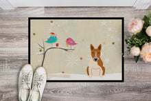 Load image into Gallery viewer, Christmas Presents between Friends Bull Terrier Red White Doormat - 24x36 Decorative Floor Mat – Indoor/Outdoor Rug with Artistic Flair BB2607JMAT