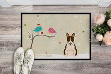 Load image into Gallery viewer, Christmas Presents between Friends Bull Terrier Dark Brindle Doormat - 24x36 Decorative Floor Mat – Indoor/Outdoor Rug with Artistic Flair BB2608JMAT