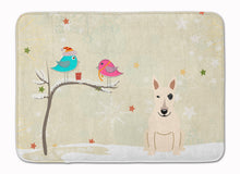 Load image into Gallery viewer, Christmas Presents between Friends Bull Terrier White Machine Washable Memory Foam Mat BB2610RUG