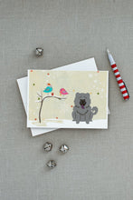 Load image into Gallery viewer, Christmas Presents between Friends Chow Chow - Blue Greeting Cards -  Blank Note Cards – 8-Pack of Artist-Designed Cards with Envelopes