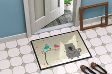 Load image into Gallery viewer, Christmas Presents between Friends Chow Chow Blue Doormat - 24x36 Decorative Floor Mat – Indoor/Outdoor Rug with Artistic Flair BB2611JMAT