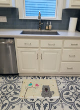 Load image into Gallery viewer, Christmas Presents between Friends Chow Chow Blue Machine Washable Memory Foam Mat BB2611RUG