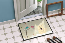 Load image into Gallery viewer, Christmas Presents between Friends Chow Chow White Doormat - 24x36 Decorative Floor Mat – Indoor/Outdoor Rug with Artistic Flair BB2612JMAT