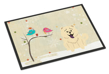 Load image into Gallery viewer, Christmas Presents between Friends Chow Chow White Doormat - 24x36 Decorative Floor Mat – Indoor/Outdoor Rug with Artistic Flair BB2612JMAT