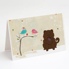Load image into Gallery viewer, Christmas Presents between Friends Chow Chow - Chocolate Greeting Cards -  Blank Note Cards – 8-Pack of Artist-Designed Cards with Envelopes