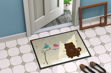 Load image into Gallery viewer, Christmas Presents between Friends Chow Chow Chocolate Doormat - 24x36 Decorative Floor Mat – Indoor/Outdoor Rug with Artistic Flair BB2613JMAT