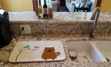 Load image into Gallery viewer, Christmas Presents between Friends Chow Chow Red Dish Drying Mat – Absorbent, Artistic Kitchen Essentials BB2614DDM