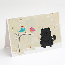 Load image into Gallery viewer, Christmas Presents between Friends Chow Chow - Black Greeting Cards -  Blank Note Cards – 8-Pack of Artist-Designed Cards with Envelopes