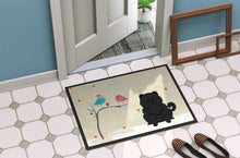 Load image into Gallery viewer, Christmas Presents between Friends Chow Chow Black Doormat - 24x36 Decorative Floor Mat – Indoor/Outdoor Rug with Artistic Flair BB2615JMAT