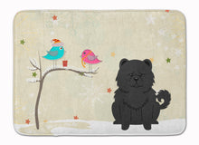 Load image into Gallery viewer, Christmas Presents between Friends Chow Chow Black Machine Washable Memory Foam Mat BB2615RUG