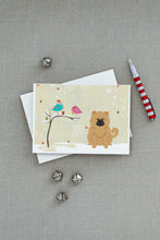 Load image into Gallery viewer, Christmas Presents between Friends Chow Chow - Cream Greeting Cards -  Blank Note Cards – 8-Pack of Artist-Designed Cards with Envelopes