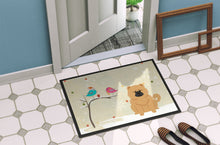 Load image into Gallery viewer, Christmas Presents between Friends Chow Chow Cream Doormat - 24x36 Decorative Floor Mat – Indoor/Outdoor Rug with Artistic Flair BB2616JMAT